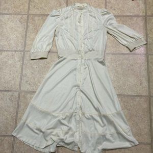 Vintage Cream 'Attitude of California' semi-sheer midi dress